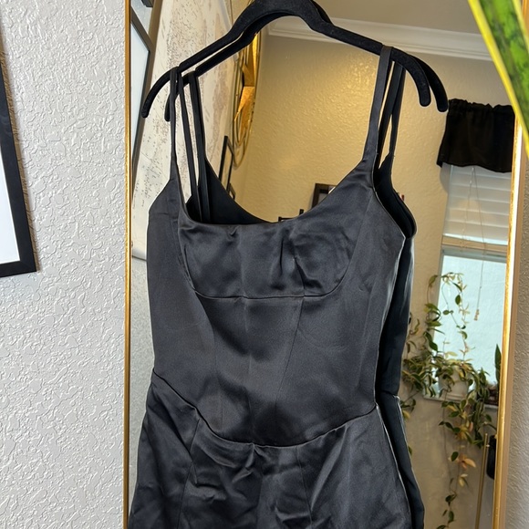 HOUSE OF CB 'Casimira' Black Satin Corset Midi Dress NWOT - Picture 9 of 11